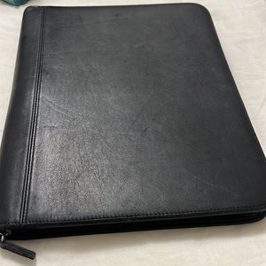 COACH BLACK LEATHER ORGANIZER FOLIO CASE